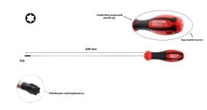 Ceta Form T20 x 300mm Torx Uçlu Uzun Tornavida F18-020-300