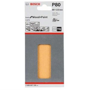 Bosch Best for Ahşap Zımpara 80 x 133 mm 80 kum 6 Delik 2608607230