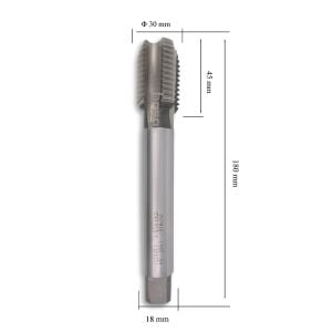 MTE M30 Düz Makine Kılavuzu İnce Şaftlı HSSE DIN 376/C