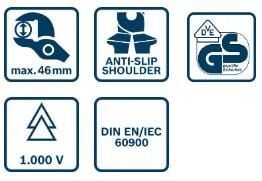 Bosch Profesyonel Boru anahtarı 250 mm 1600A02W3N