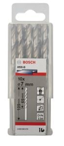 Bosch HSS-G 7 mm 10'lu Taşlanmış Metal Matkap Ucu 2608595070
