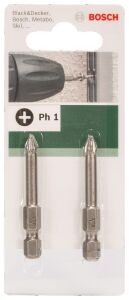 Yıldız Vidalama Ucu PH1 x 49 mm 2'li 2609255919 Bosch