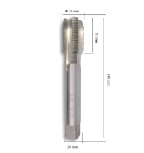 MTE M33 Düz Makine Kılavuzu İnce Şaftlı HSSE DIN 376/C