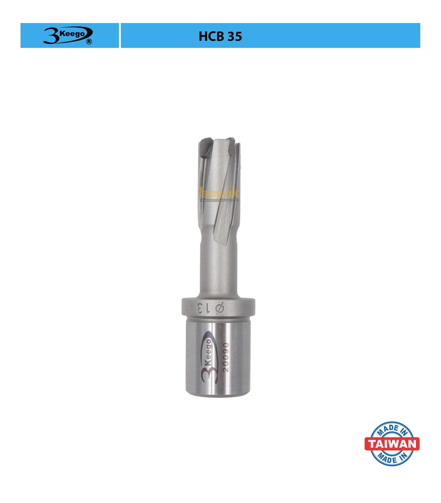 3Keego 13 x 35 mm TCT Elmas Manyetik Matkap Ucu HCB35