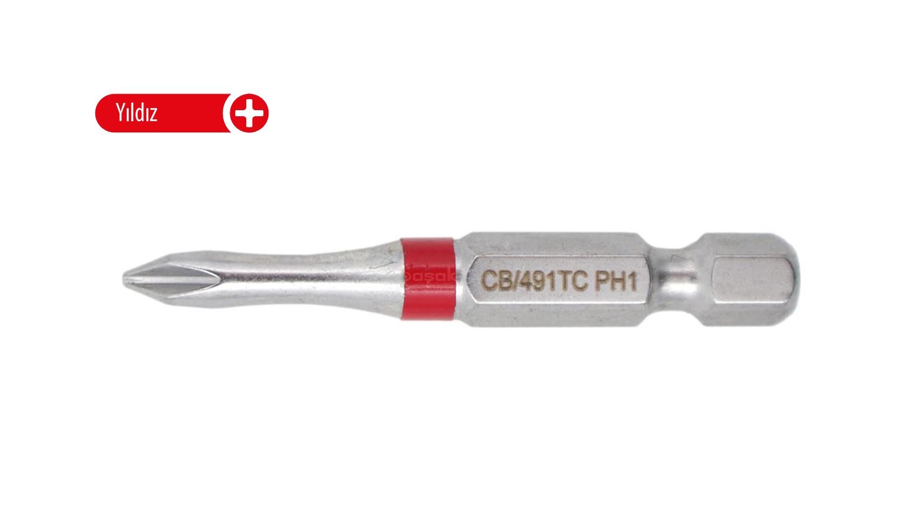 Ceta Form PH1 x 50 mm Yıldız Bits Uç Renk Kodlu CB/491TC
