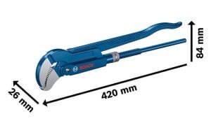 Bosch Profesyonel Köşe Boru anahtarı 45° 420 mm 1600A02W3T