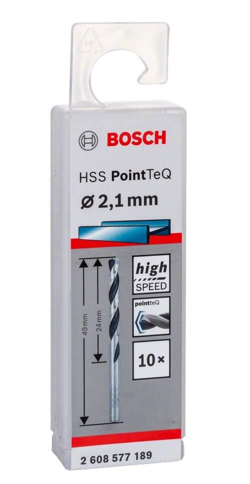 Bosch HSS PointeQ 2.1 mm 10'lu Metal Matkap Ucu 2608577189