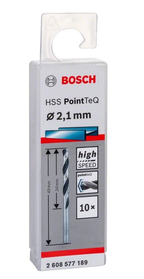 Bosch HSS PointeQ 2.1 mm 10'lu Metal Matkap Ucu 2608577189