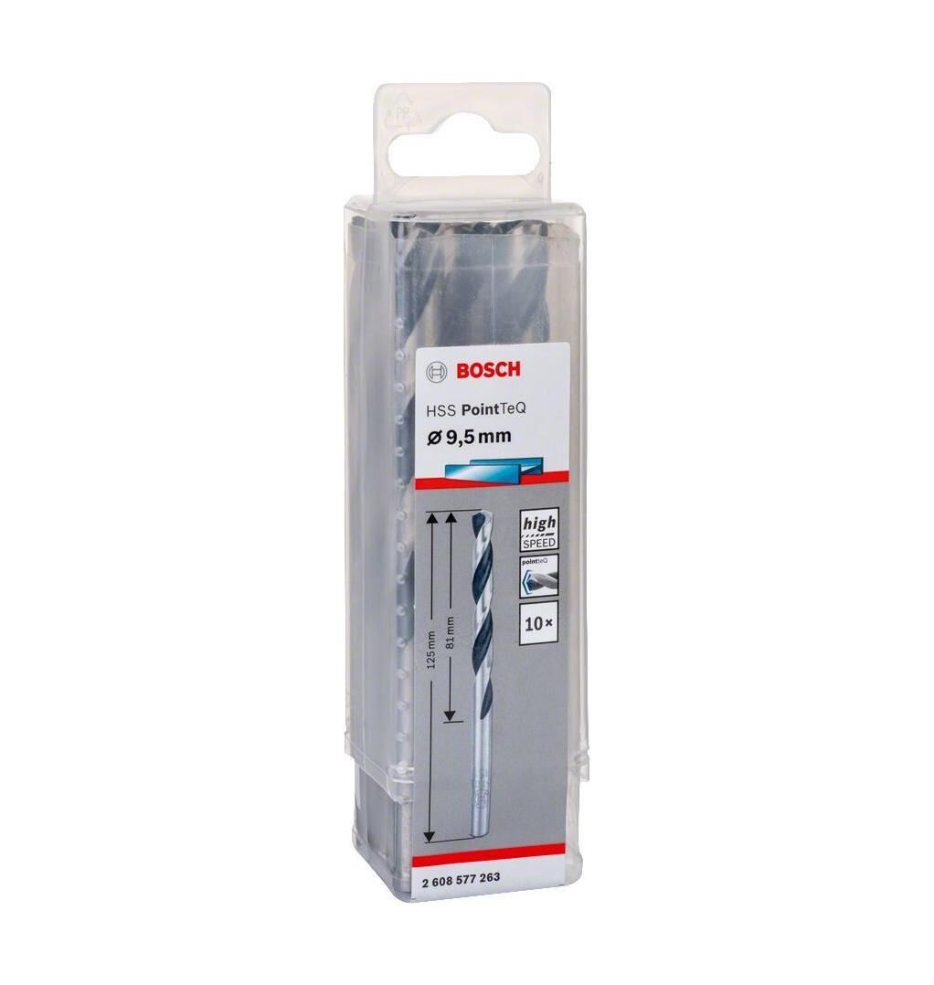 Bosch HSS PointeQ 9,5 mm 10'lu Metal Matkap Ucu 2608577263