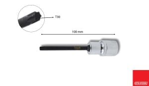 Ceta Form T30L Uzun Tip 1/2” TORX Uçlu Lokma C28S-T30L