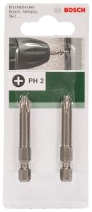 Yıldız Vidalama Ucu PH2 x 49 mm 2'li 2609255920 Bosch