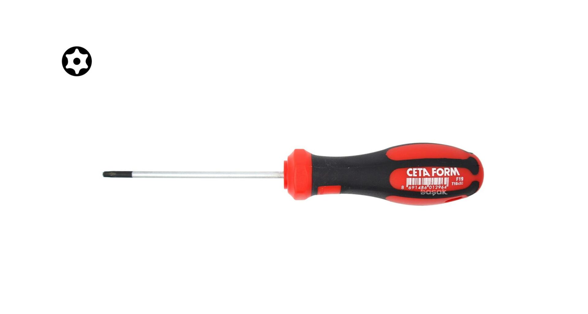Ceta Form T10 x 80 mm Delikli Torx Tornavida F19-010-080
