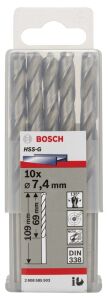 Bosch HSS-G 7,4x109 mm Metal Matkap Ucu 10'lu Paket 2608585503