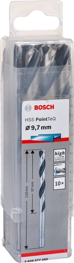 Bosch HSS PointeQ 9,7 mm Metal Matkap Ucu 10'lu 2608577265