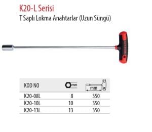 Ceta Form 13mm Uzun T Saplı Lokma Anahtar K20-13L