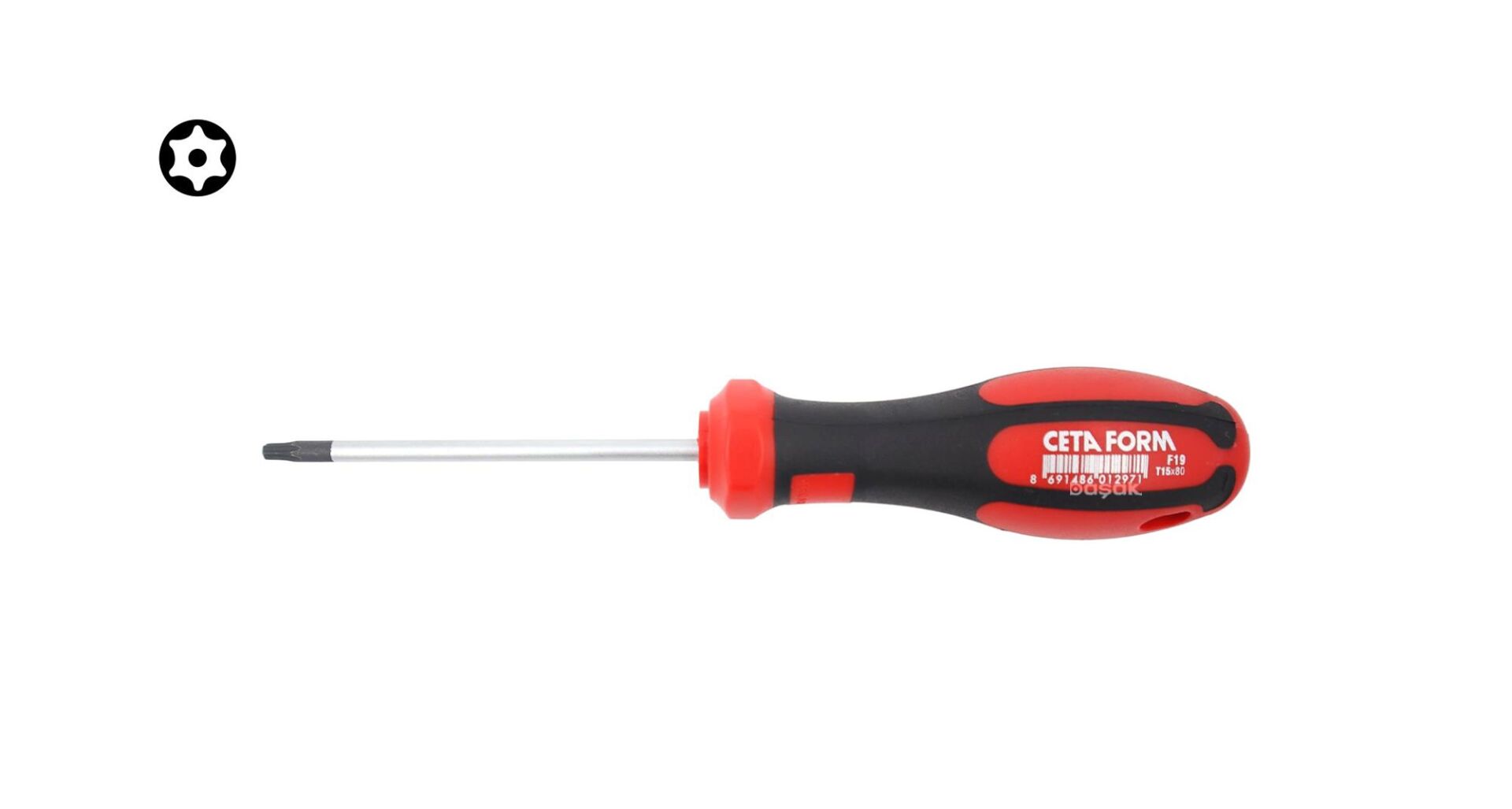 Ceta Form T15 x 80 mm Delikli Torx Tornavida F19-015-080