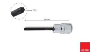 Ceta Form T45L Uzun Tip 1/2” TORX Uçlu Lokma C28S-T45L