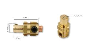 CX0021 35-70 mm² Kaynak Kablosu Soketi Kauçuk Erkek Trafimet İtalyan
