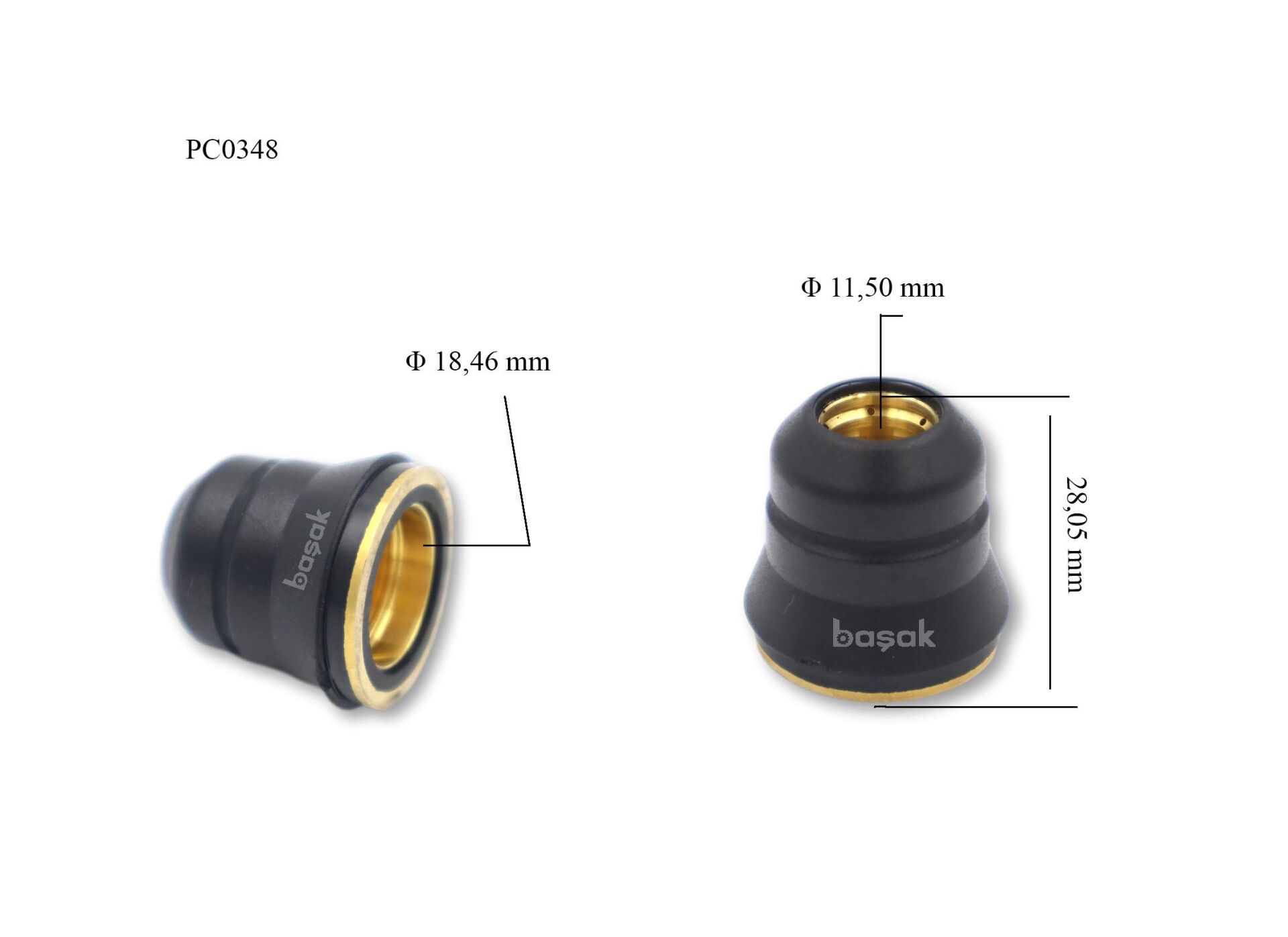 PC0348 Plazma Kesim Nozul (60389) (PT60)