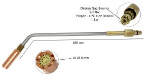 Yıldız 3703 Tavlama Kolu No:3 Oksijen-Propan(Lpg)