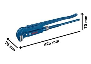 Bosch 1,5'' Düz Çene 90° Maşalı Boru Anahtarı 420 mm 1600A02W3V