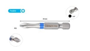 Ceta Form PZ  2 x 50 mm Yıldız Bits Uç Renk Kodlu CB/592TC