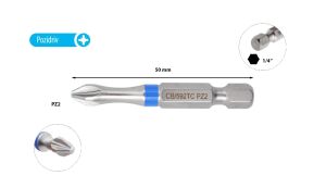 Ceta Form PZ  2 x 50 mm Yıldız Bits Uç Renk Kodlu CB/592TC