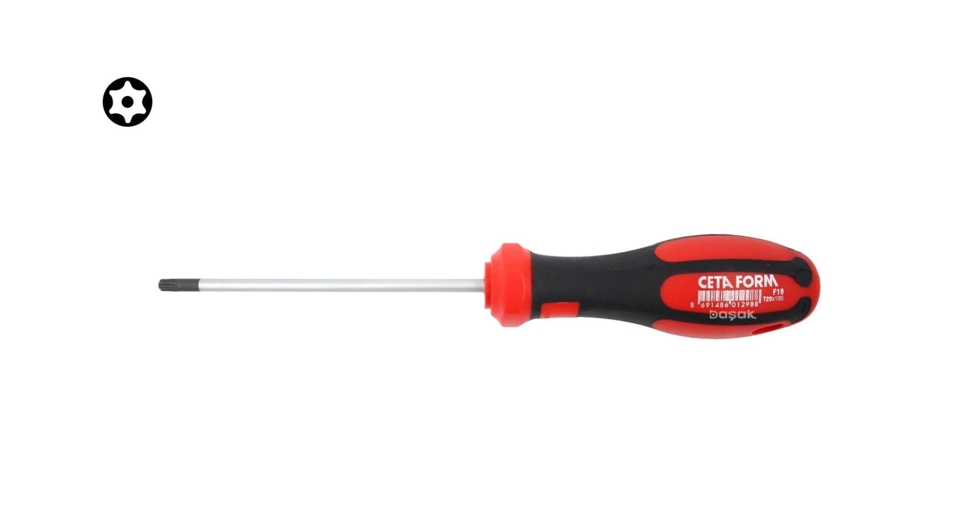 Ceta Form T20 x 100 mm Delikli Torx Tornavida F19-020-100