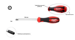 Ceta Form T20 x 100 mm Delikli Torx Tornavida F19-020-100