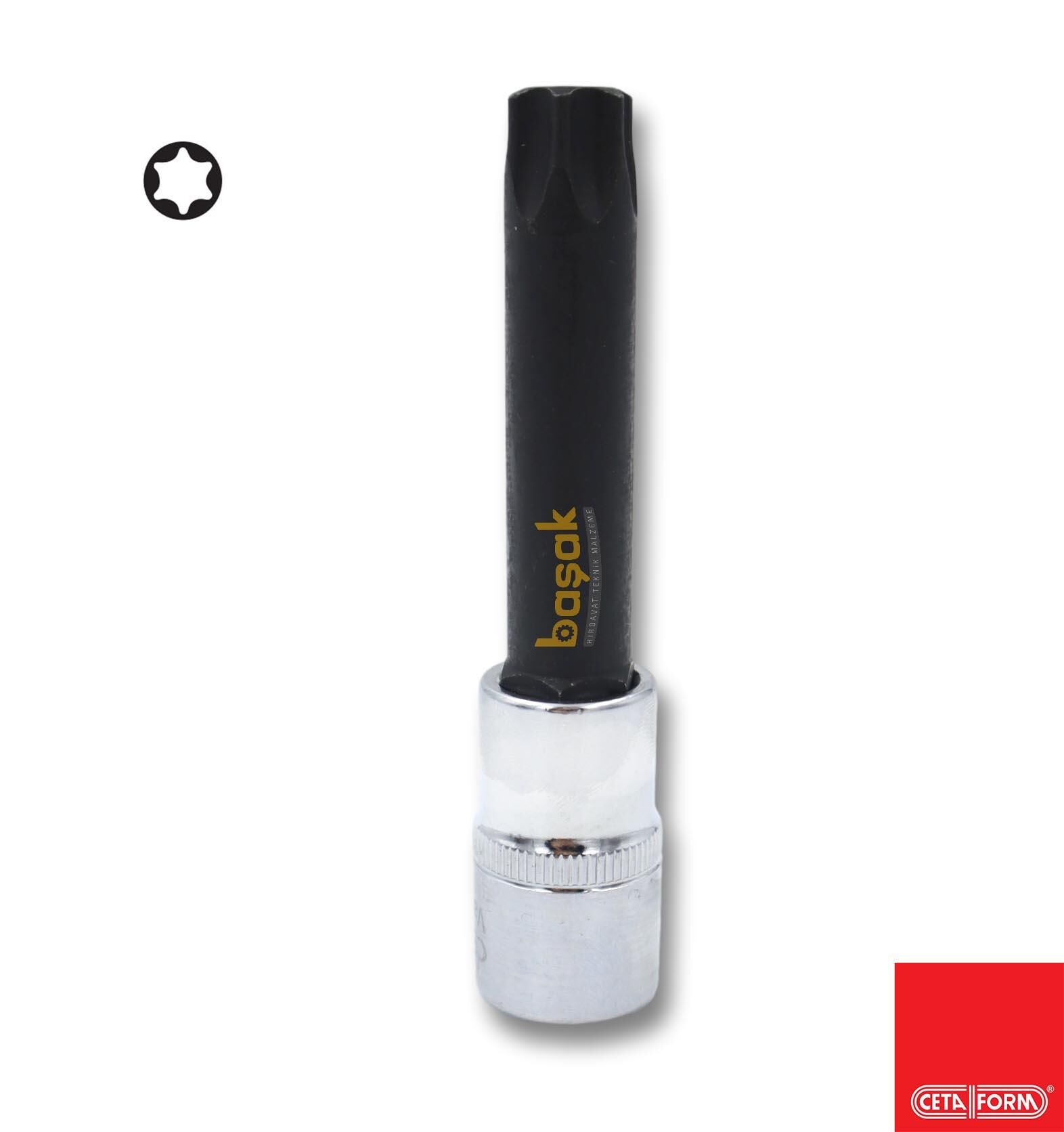 Ceta Form T50L Uzun Tip 1/2” TORX Uçlu Lokma C28S-T50L