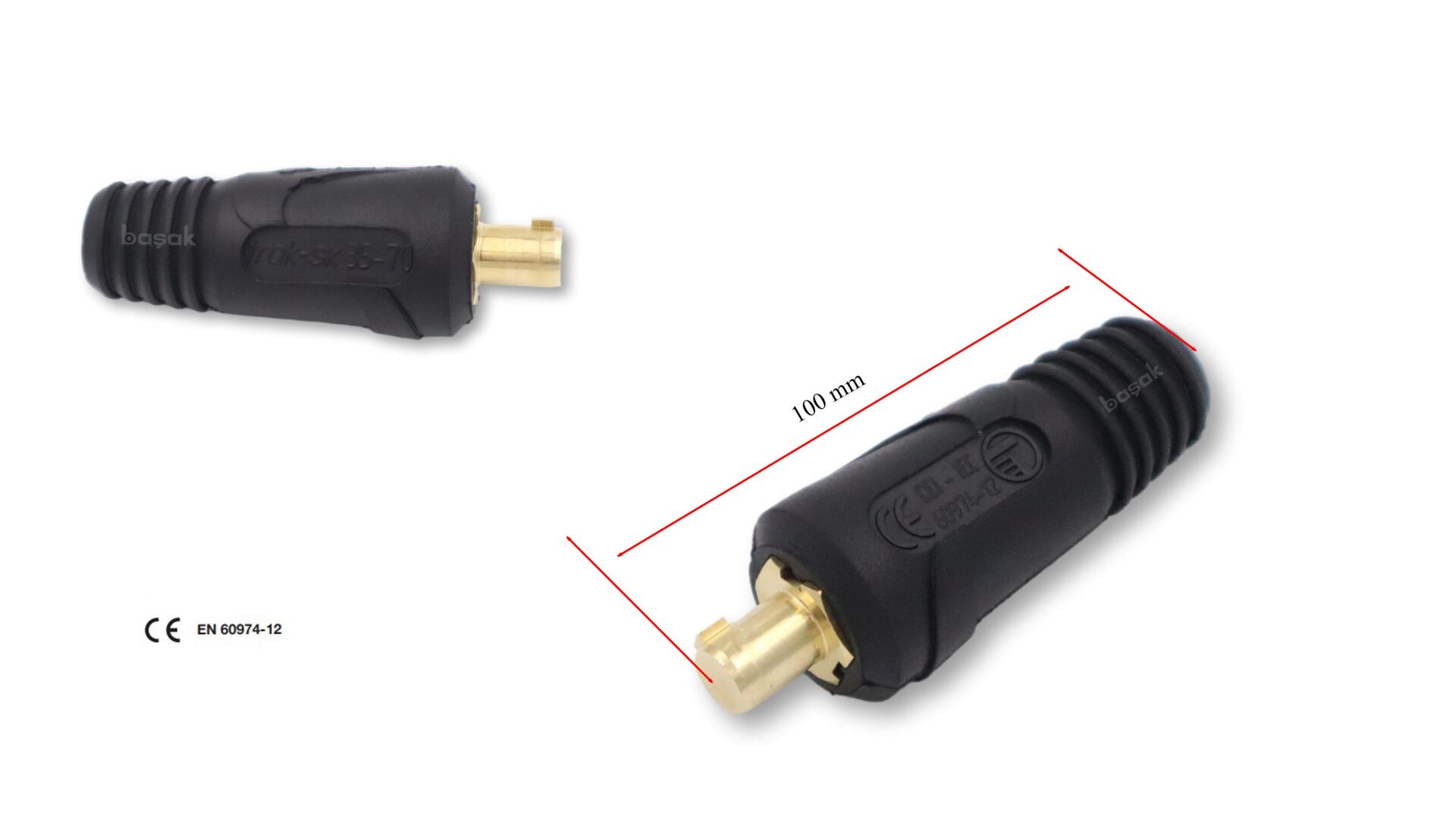 CX0022 35-70 mm² Kaynak Makinesi Kablo Bağlantı Fişi (Soketi) Erkek Trafimet