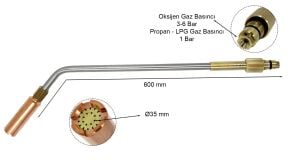 Yıldız 3704 Tavlama Kolu No:4 Oksijen-Propan(Lpg)