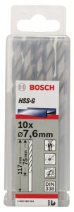 Bosch HSS-G 7,6x117 mm Metal Matkap Ucu 10'lu Paket 2608585504