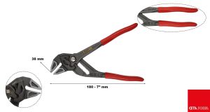 Ceta Form 180 mm Anahtar Fonksiyonlu Paralel Çene Pense E30W-54-0180