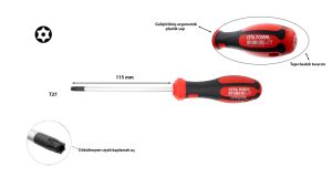 Ceta Form T27 x 115 mm Delikli Torx Tornavida F19-027-115