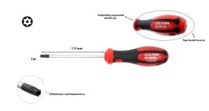 Ceta Form T30 x 115 mm Delikli Torx Tornavida F19-030-115