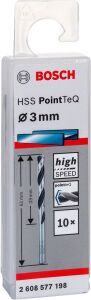 Bosch HSS PointeQ 3 mm Metal Matkap Ucu 10'lu 2608577198