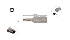 Ceta Form T10 x 25 mm Delikli Torx Bits Uç CB/806T