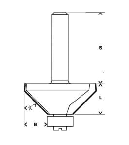 Bosch Expert Wood Köşe Freze 8*15,65*61 mm 2608629379