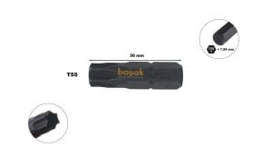 Ceta Form 5/16'' T55 x 30mm Darbeli Torx Bits Uç CB/516TX55