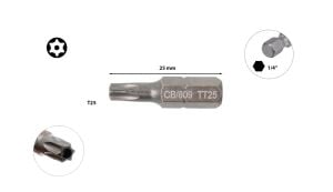 Ceta Form T25 x 25 mm Delikli Torx Bits Uç CB/809T