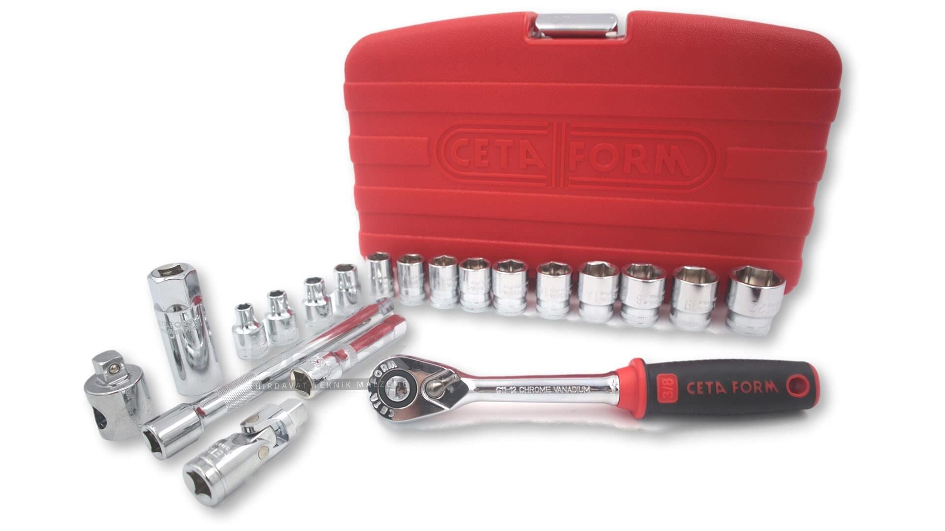 Ceta Form 20 Parça 3/8” 6 Köşe Lokma Takımı (Plastik Kutu) C10-20PH2