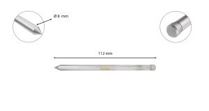3Keego 8x112 mm Merkezleme Pimi HCB50 16-50 mm TCT Manyetik Uçlara