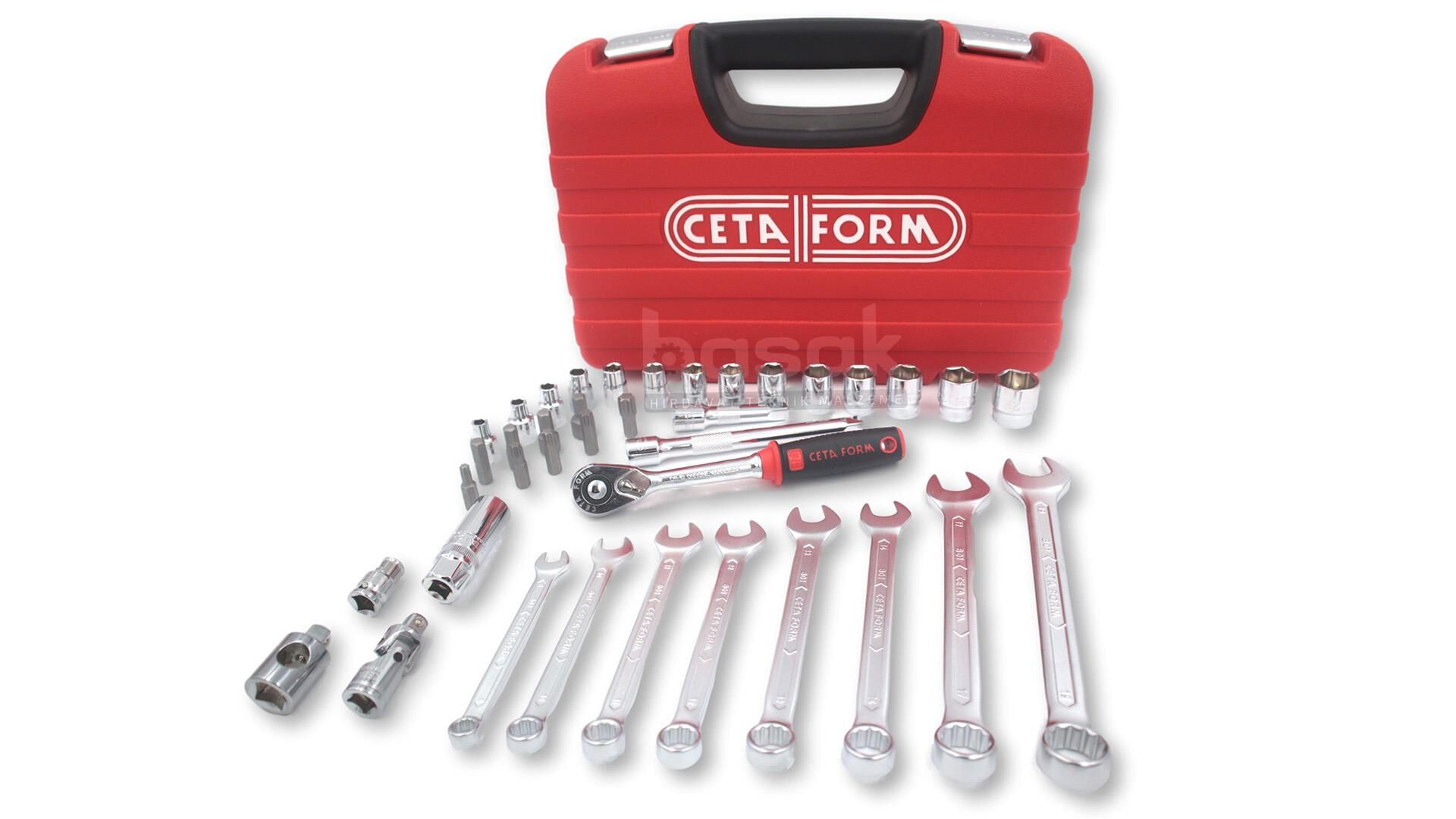 Ceta Form C10-38PH2 38 Parça 3/8” Lokma ve Anahtar Seti (Plastik Kutu)