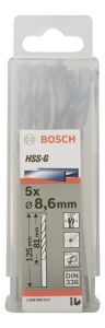 Bosch HSS-G 8,6x125 mm Metal Matkap Ucu 5'li Paket 2608585512