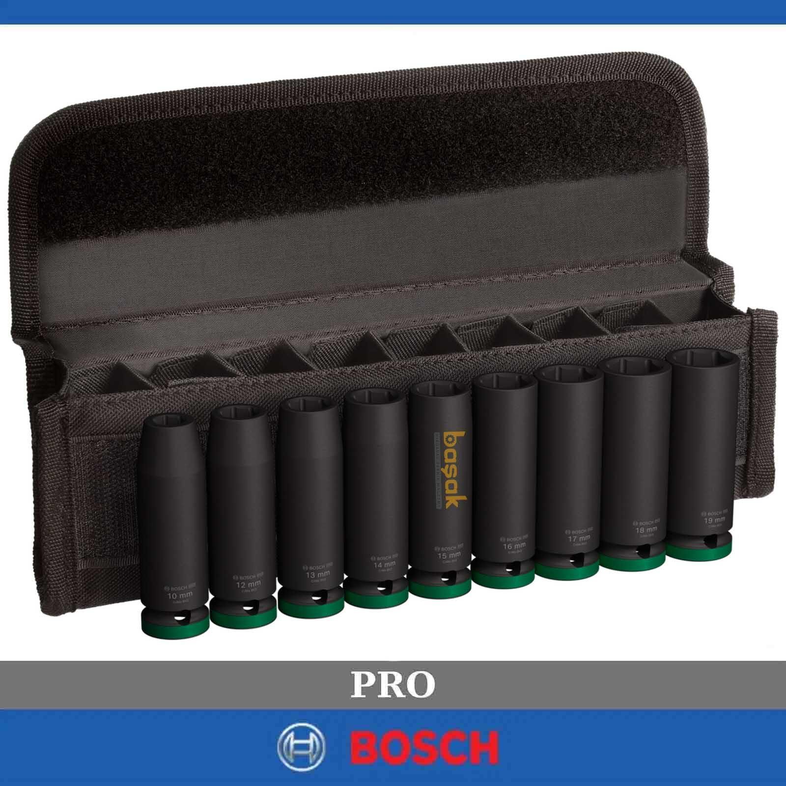 Bosch Pro 1/2'' 10-19 mm Uzun Havalı Lokma Takımı 9 Prç 2608003039