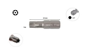 Ceta Form T30 x 25 mm Delikli Torx Bits Uç CB/811T