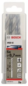 Bosch HSS-G 8,7x125 mm Metal Matkap Ucu 5'li Paket 2608585513