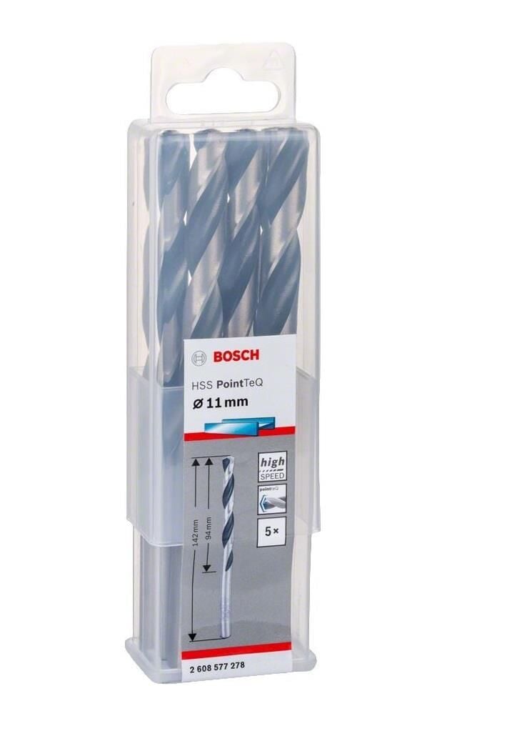 Bosch HSS PointeQ 11 mm 5'li Metal Matkap Ucu 2608577278