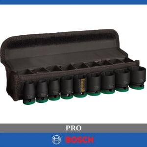 Bosch Pro 1/2'' 10-27 mm Havalı Lokma Takımı 9 Prç 2608003038